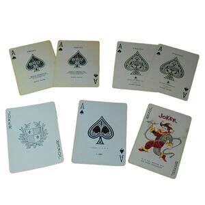 Ace and Joker Lot Various Backs Red & Blue Schooner Back Joker, Maverick, Hoyle